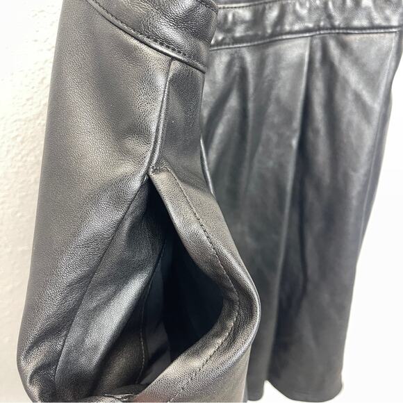 Maeve Anthropologie Faux Vegan Leather Pinafore Dress - Picture 10 of 12